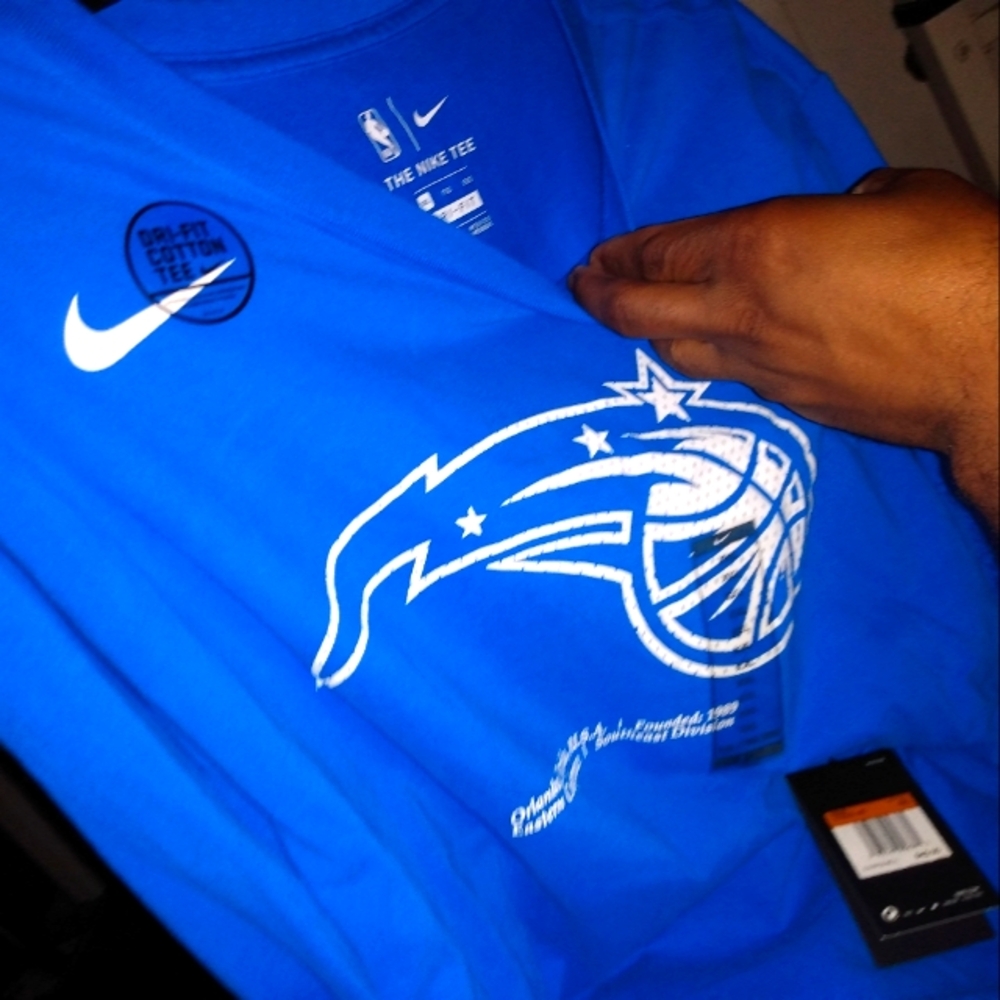 Blue Orlando Magic Nike dri fit Long sleeve t shirt 2XL New With Tags - Picture 3 of 6